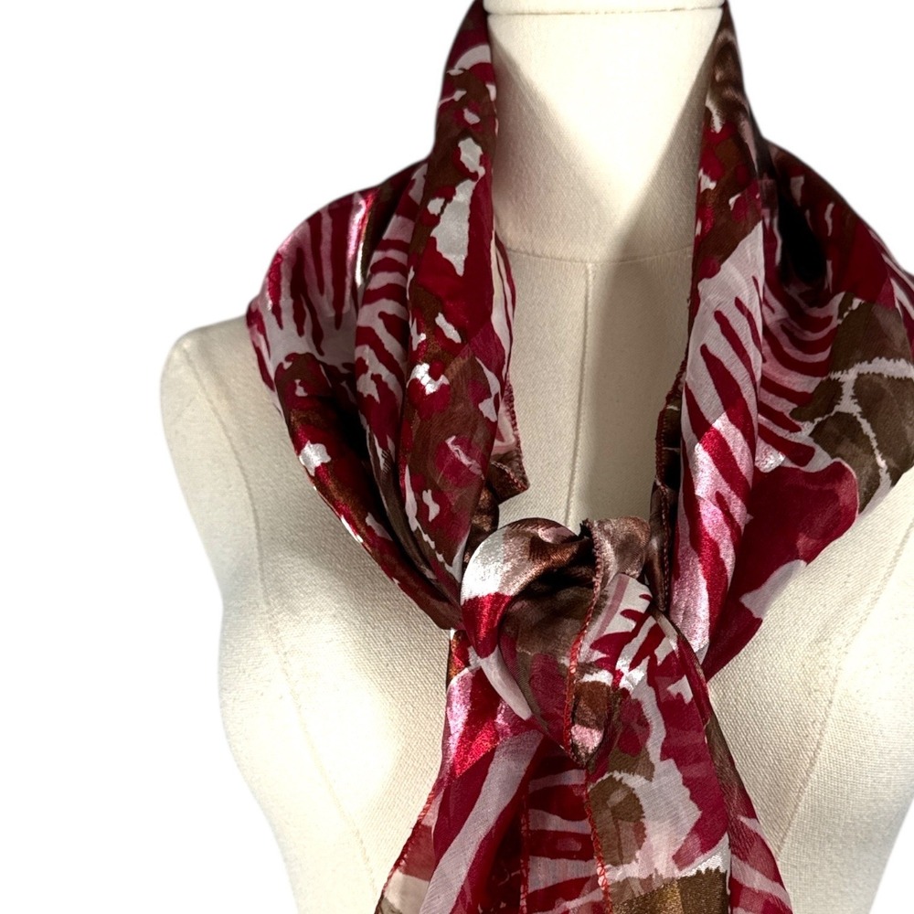 Camouflage Animal Print Patchwork Square Scarf Bu… - image 3